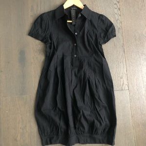 Theory black linen designer dress sz 4 NWT